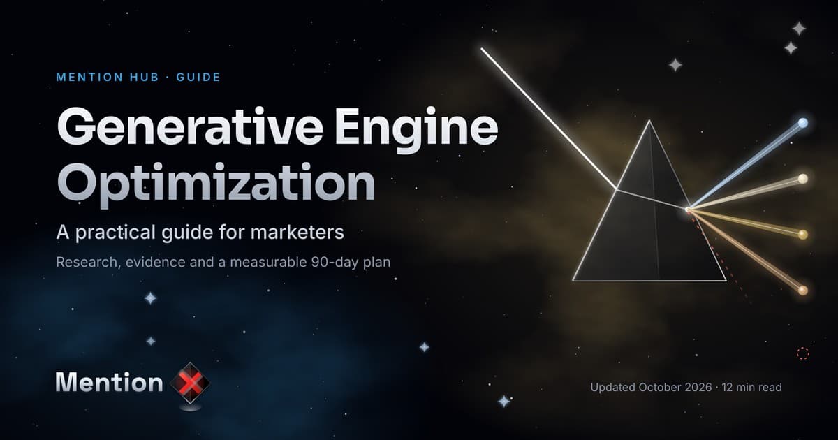 Generative Engine Optimization: A practical guide for marketers — research, evidence, and a measurable 90-day plan.