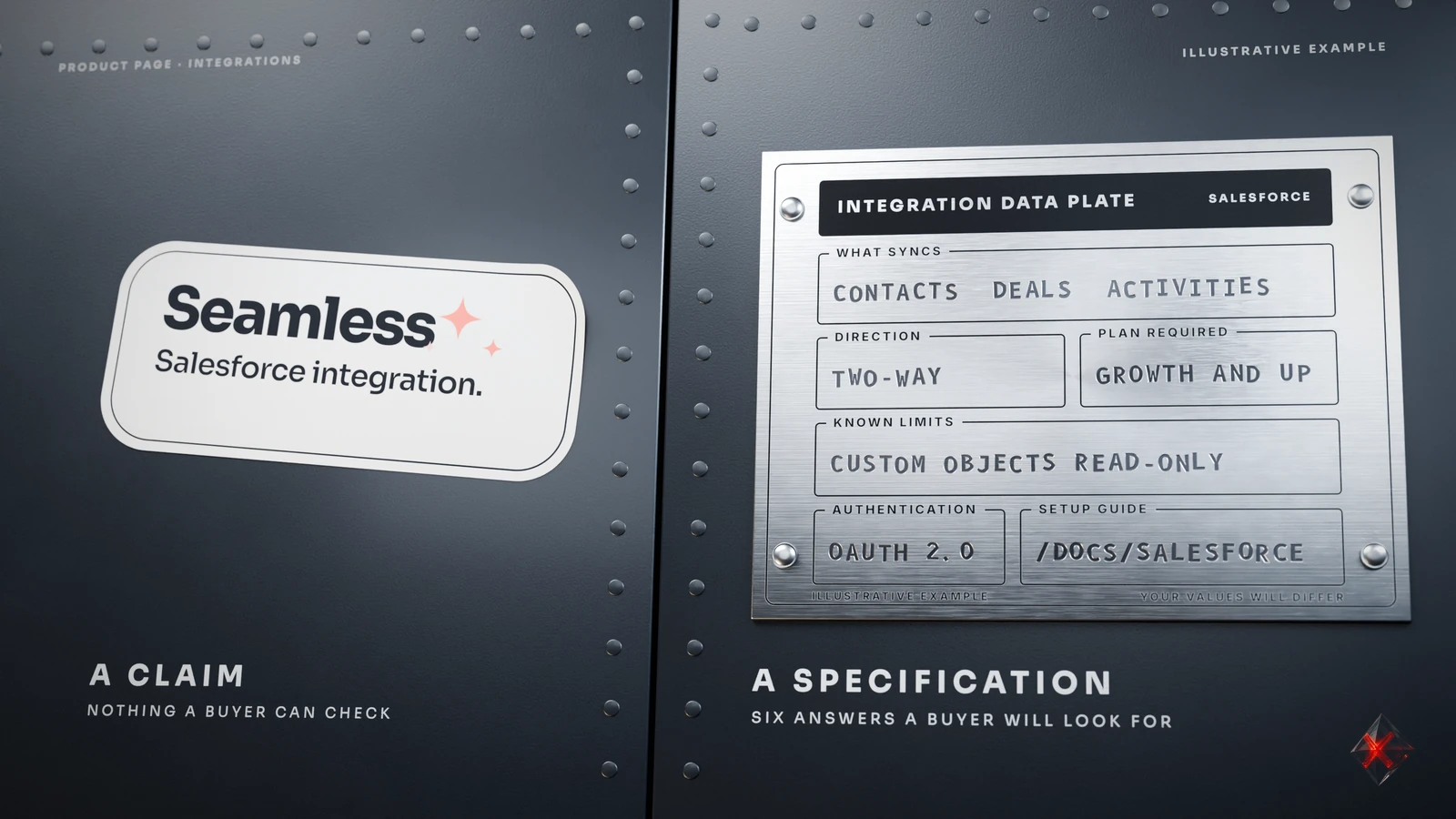 A marketing claim versus a verifiable product specification.