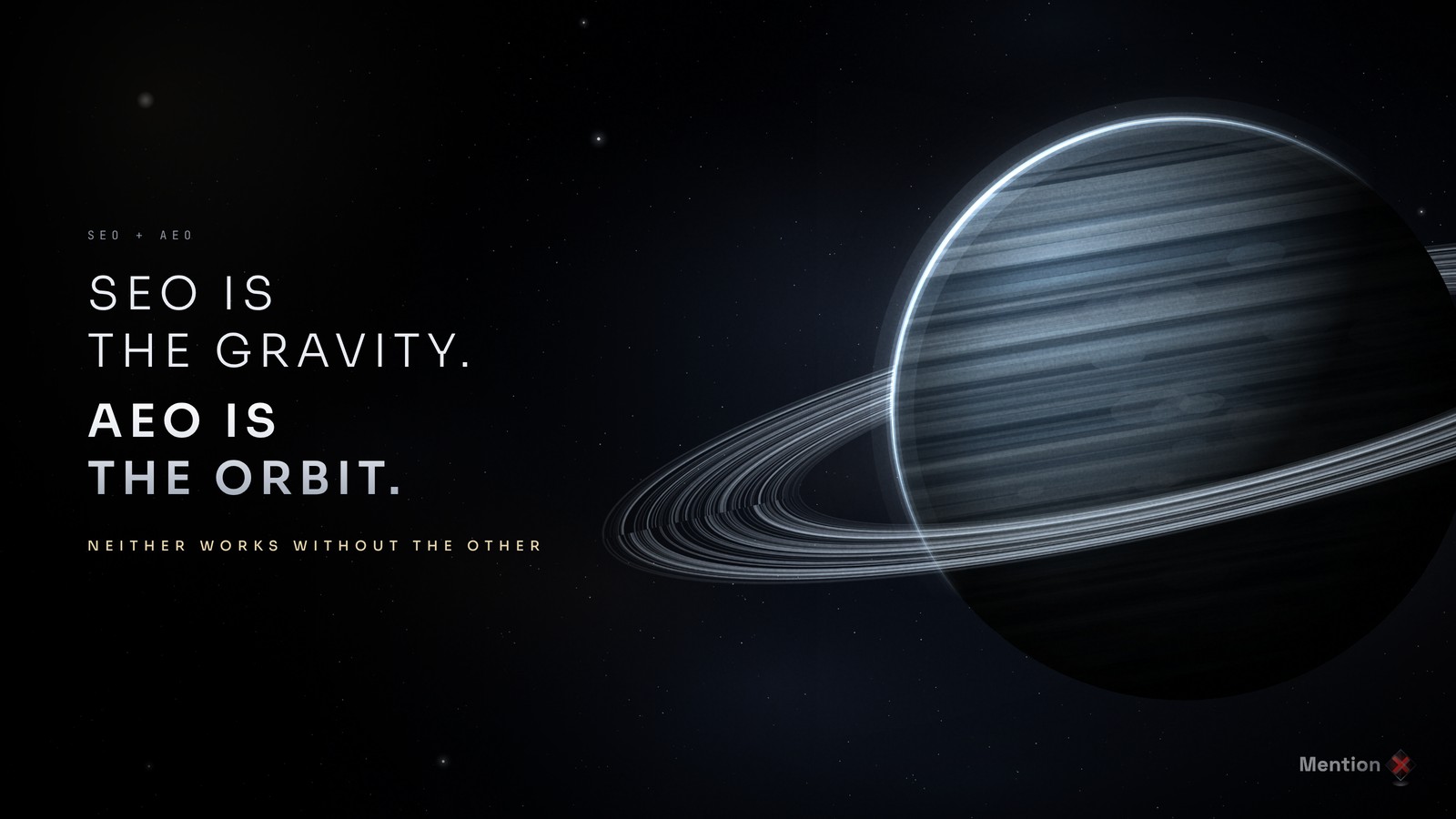 SEO is the gravity, AEO is the orbit.